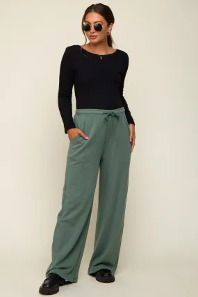 Olive Wide Leg Maternity Joggers