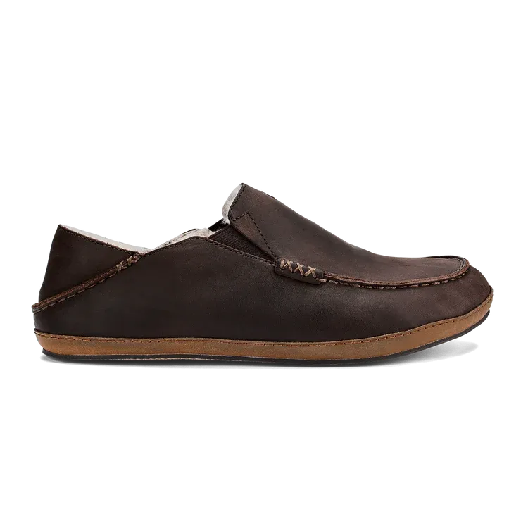 Olukai Moloa Slipper Dark Wood Men's