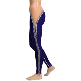 Open Zipper Yoga Leggings