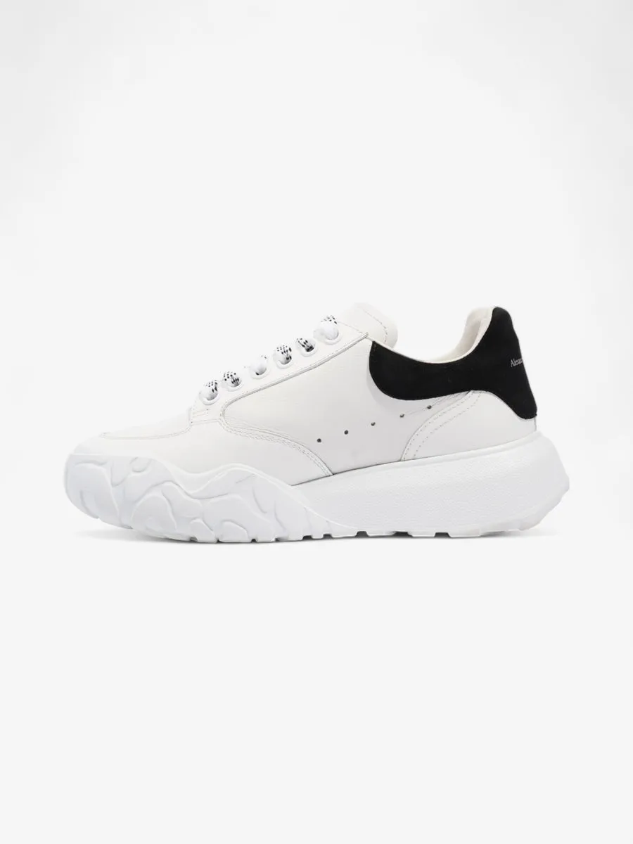 Oversized Court Sneakers White / Black Tab Leather EU 36.5 UK 3.5