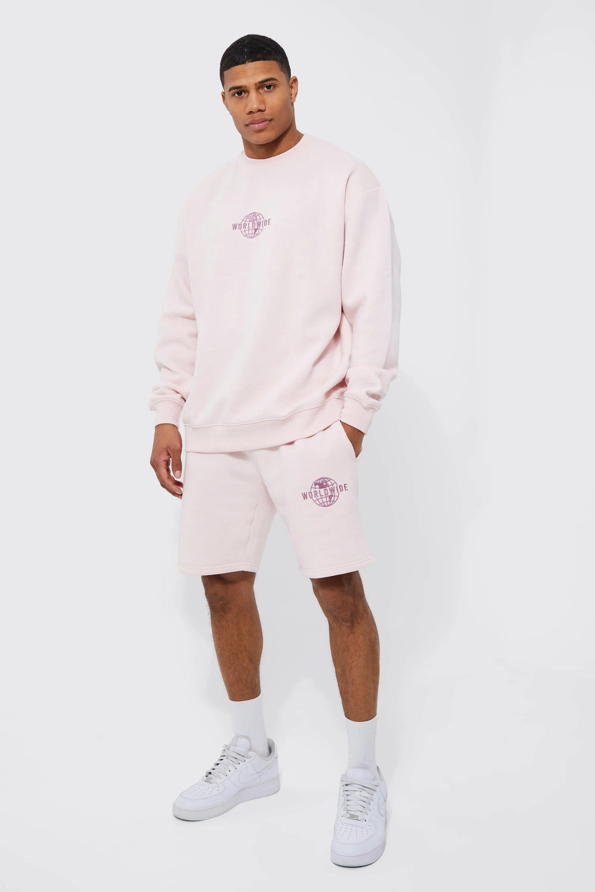 Oversized Sweatshirt Short Tracksuit