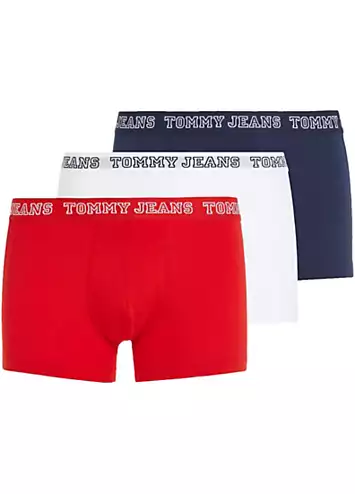 Pack of 3 Tommy Jeans Logo Print Trunks by Tommy Hilfiger | Look Again