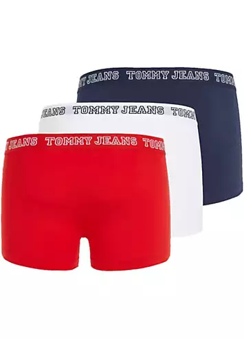 Pack of 3 Tommy Jeans Logo Print Trunks by Tommy Hilfiger | Look Again