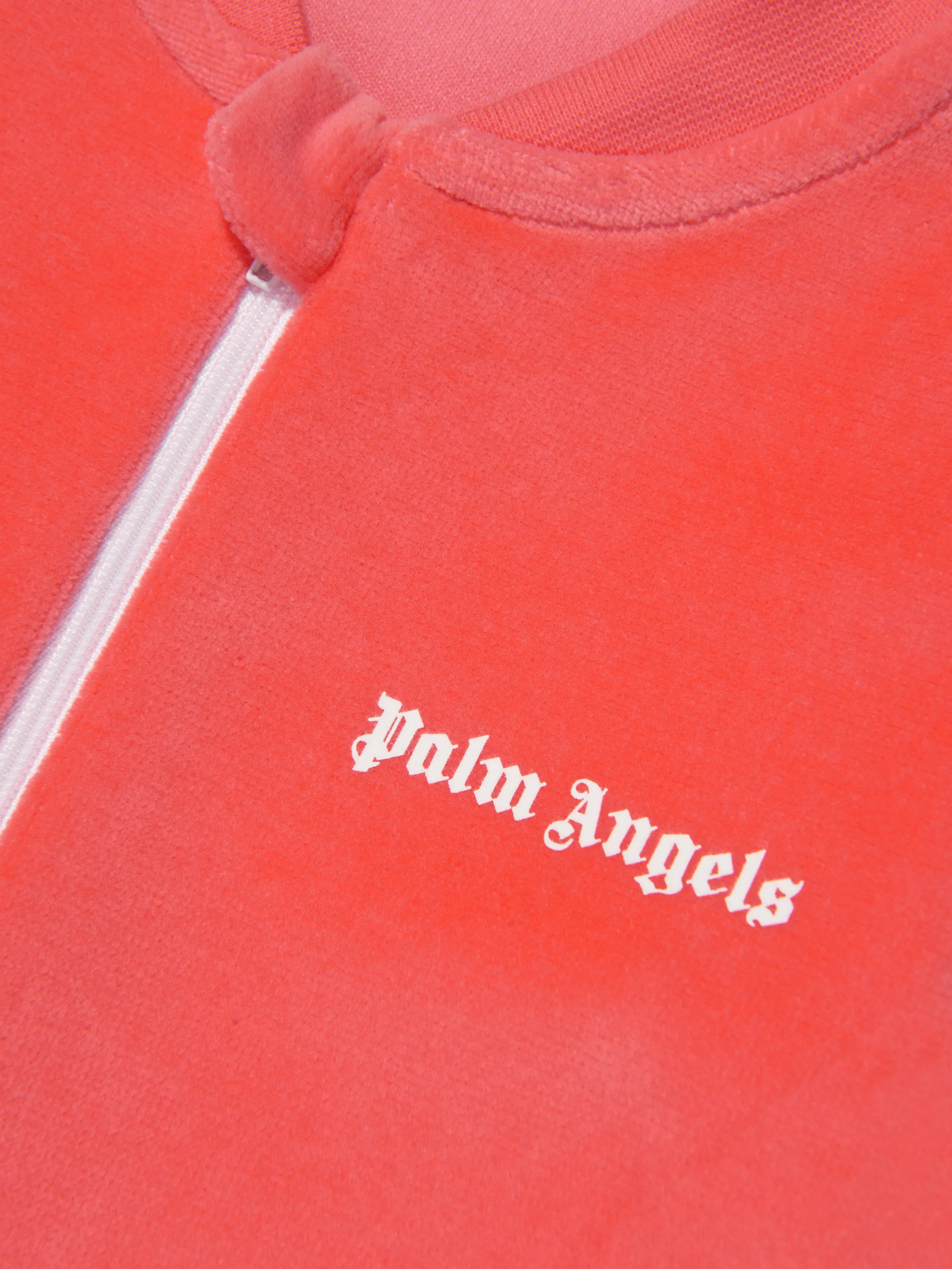 Palm Angels Baby Girls Logo Track Romper in Coral