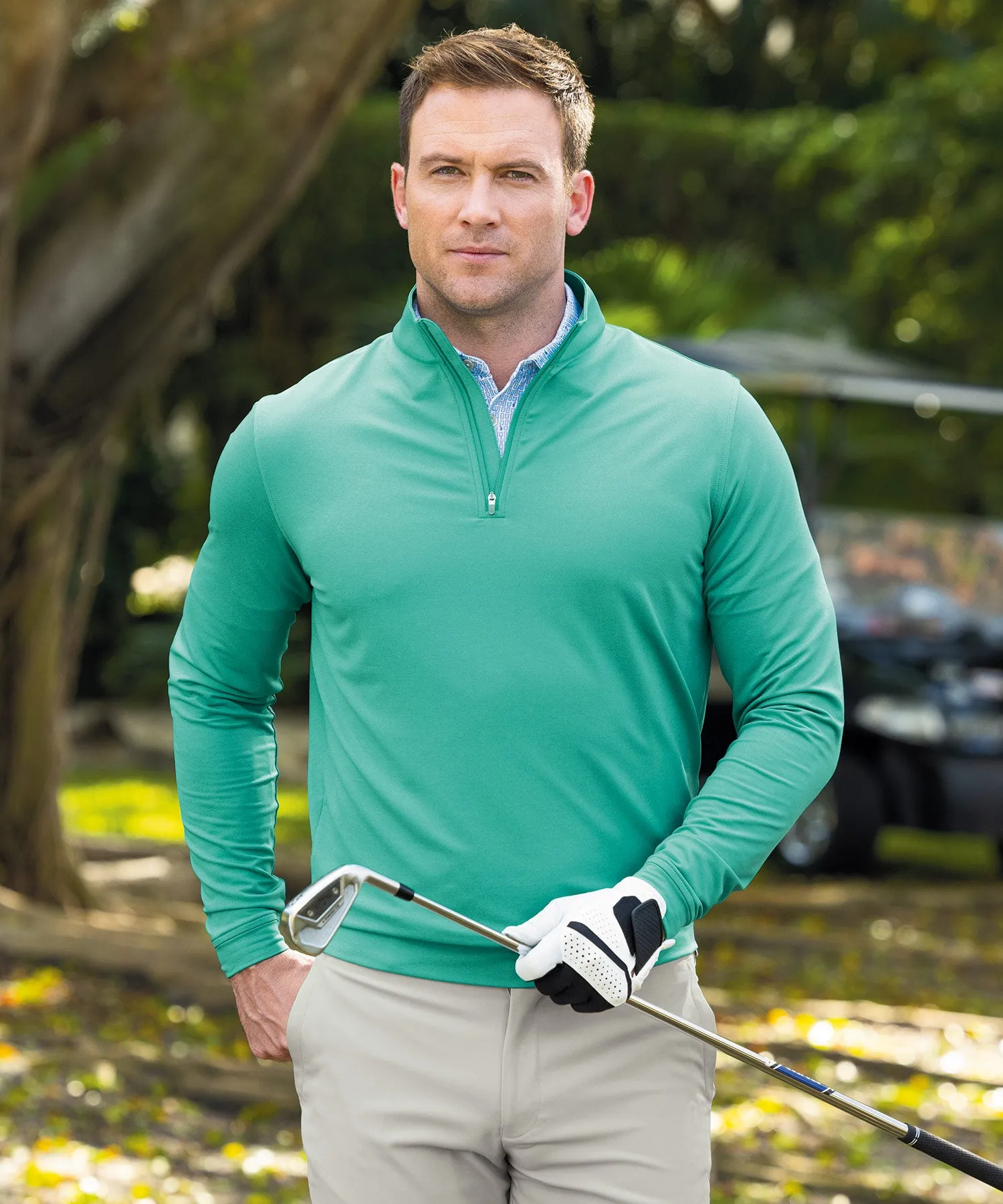 Peter Millar Perth Stretch Loop Terry Quarter-Zip Pullover