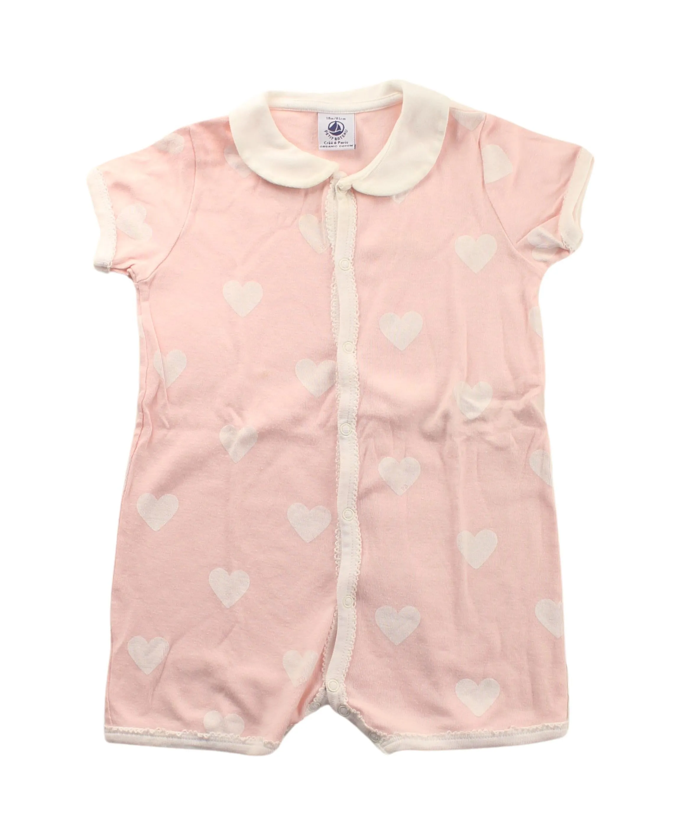 Petit Bateau Short Sleeve Romper 12-18M