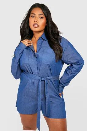 Plus Chambray Romper