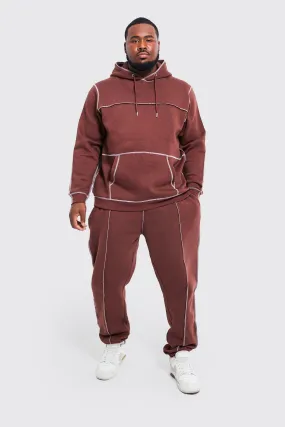 Plus Contrast Stitch Regular Fit Tracksuit