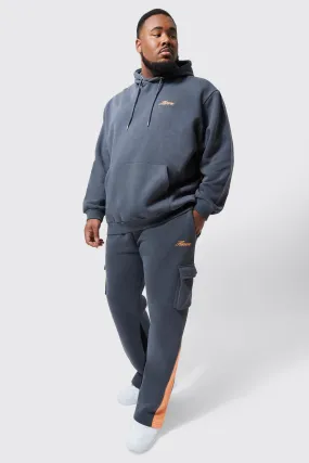 Plus Limited Embroidered Gusset Cargo Tracksuit