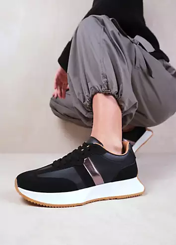 Pulse Black Runner Trainers by Where’s That From | Look Again