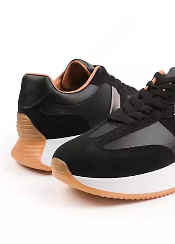 Pulse Black Runner Trainers by Where’s That From | Look Again