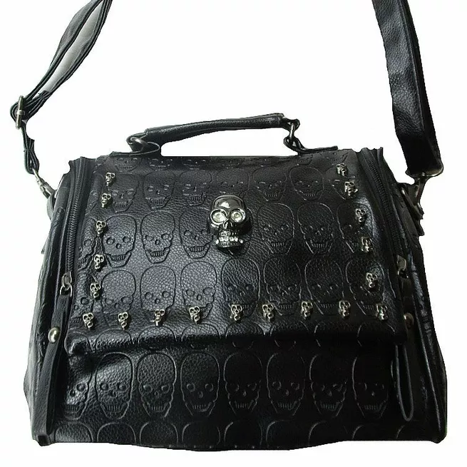 Punk Baby Black Fashion Skull Bag Handbag Shoulder No.1