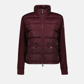 Quilted Two-Tone Jacket in Bordeaux