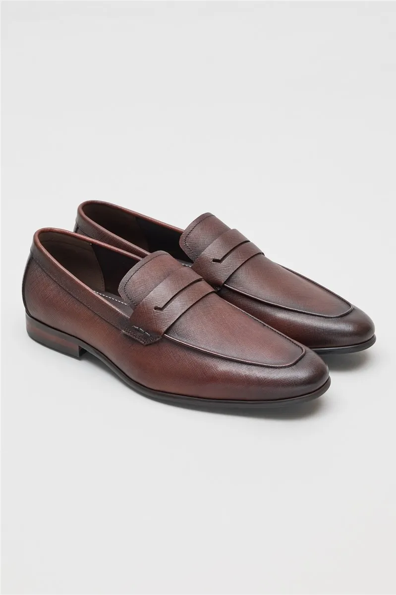 Racing Green Niko Brown Saddle Loafer