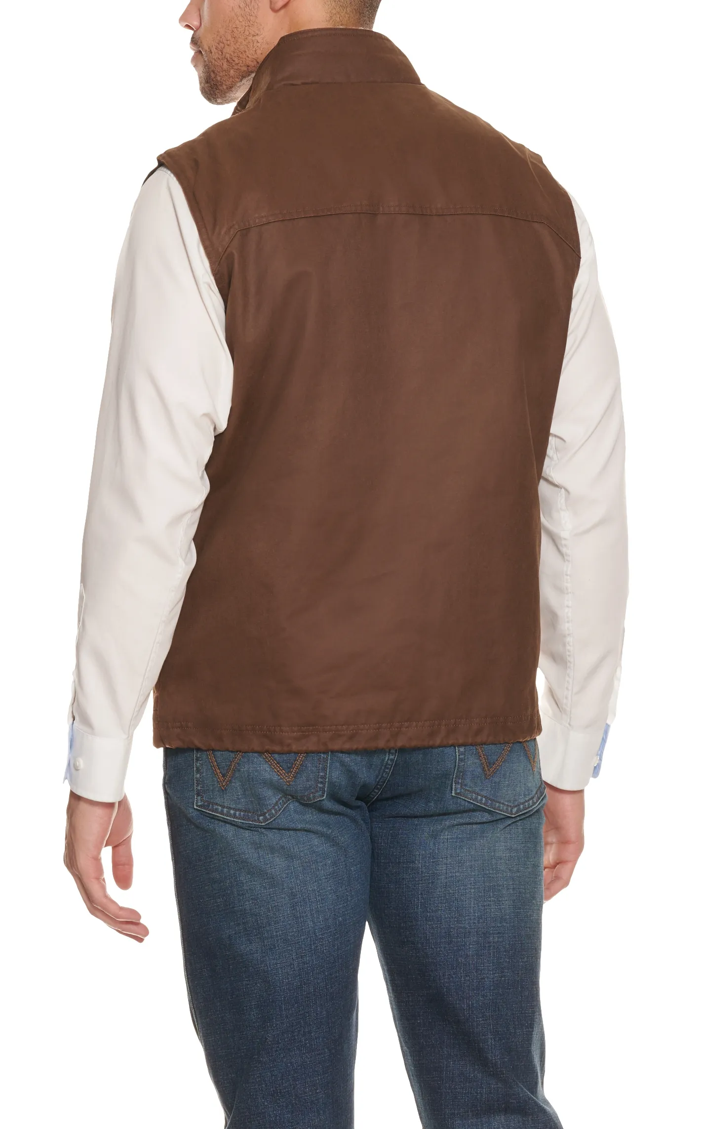 Rafter C Men's Clay Brown Faux Oilskin Vest