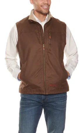 Rafter C Men's Clay Brown Faux Oilskin Vest