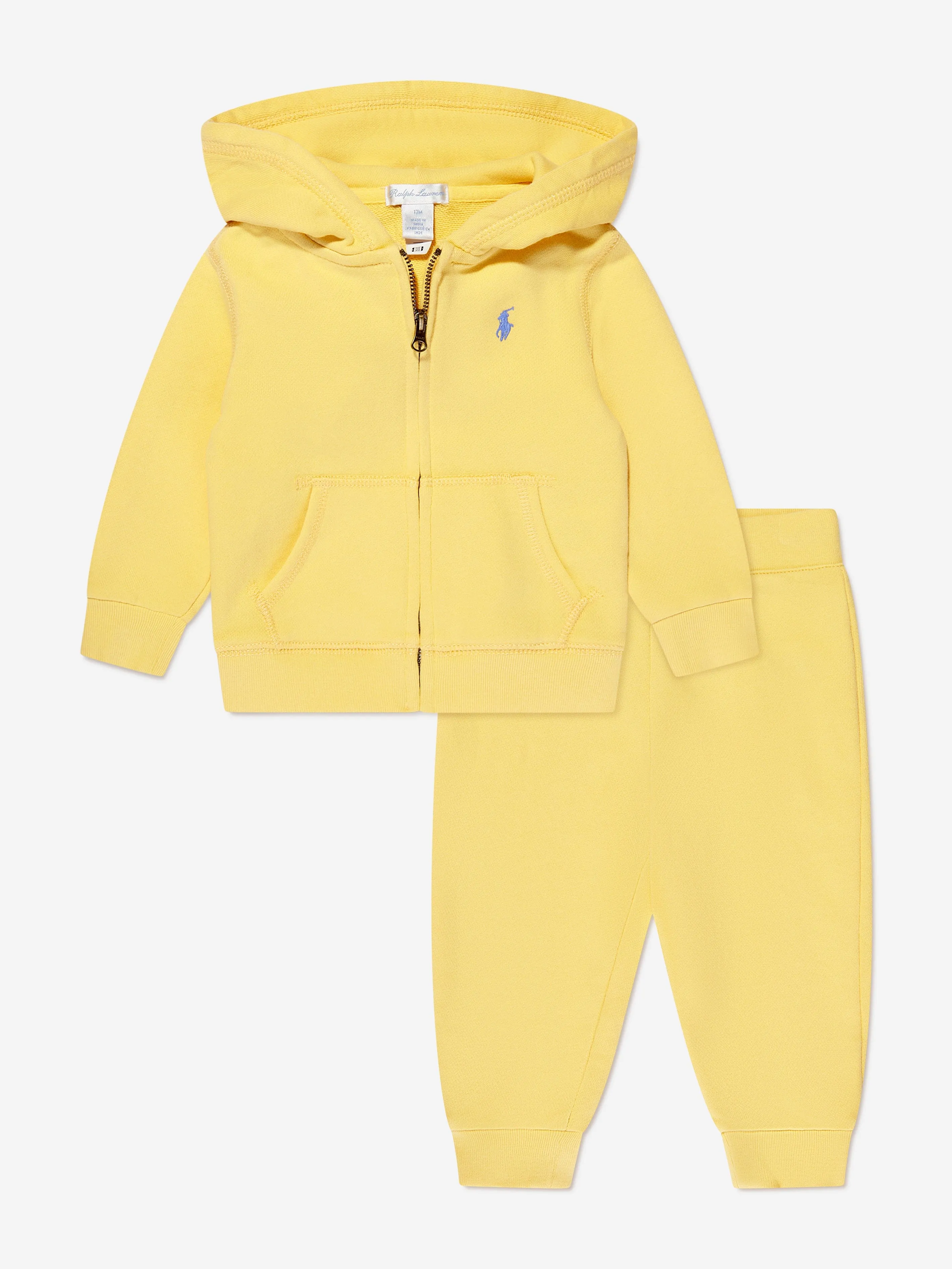 Ralph Lauren Baby Girls Logo Tracksuit in Yellow