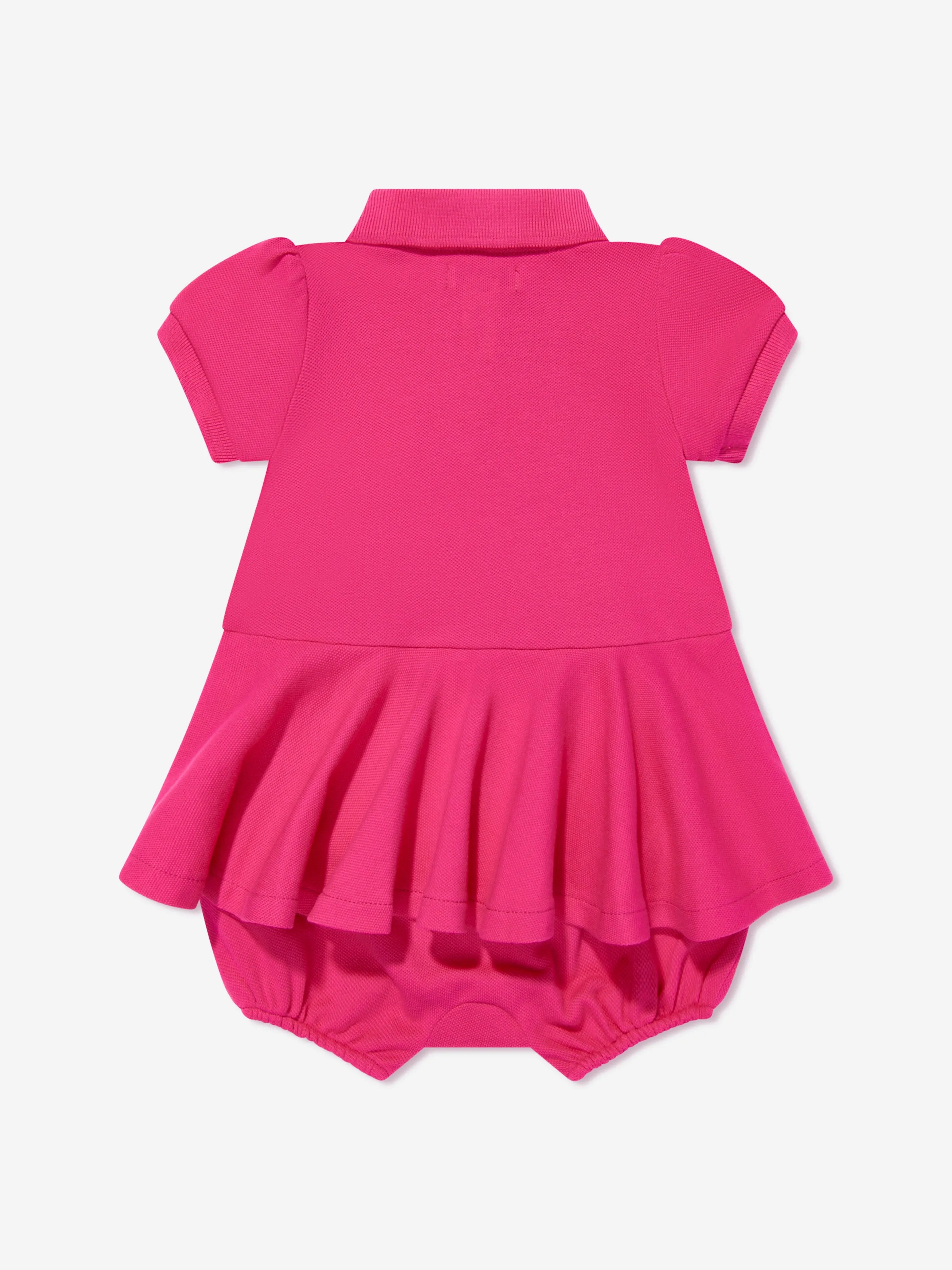 Ralph Lauren Baby Girls Peplum Romper in Pink