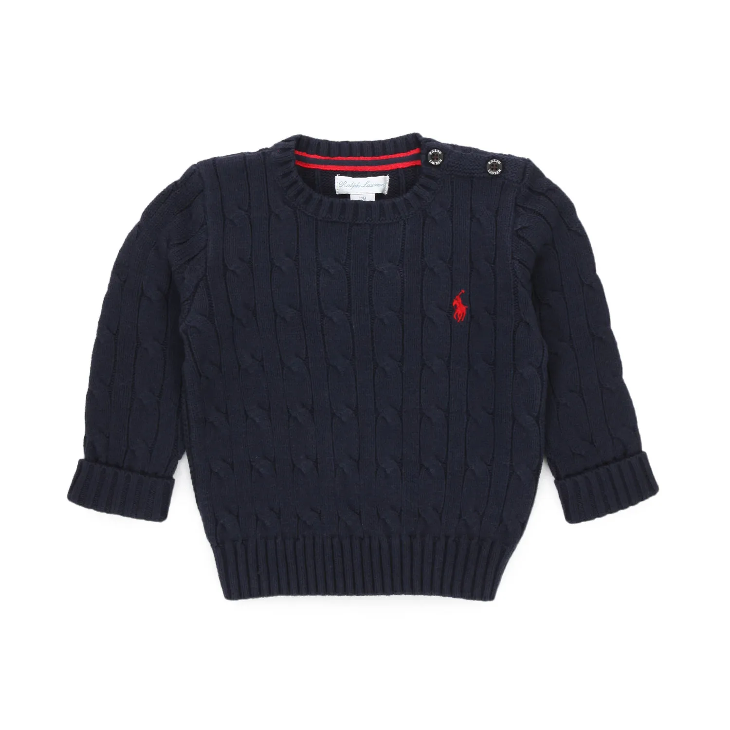 Ralph Lauren Dark Blue Rl Pullover For Baby