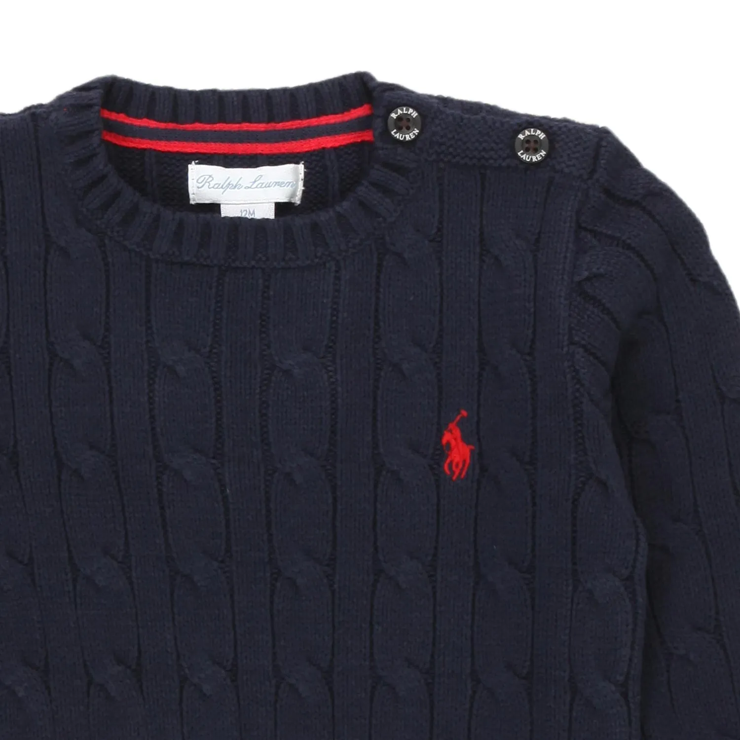 Ralph Lauren Dark Blue Rl Pullover For Baby