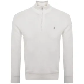 Ralph Lauren Half Zip Knit Jumper White