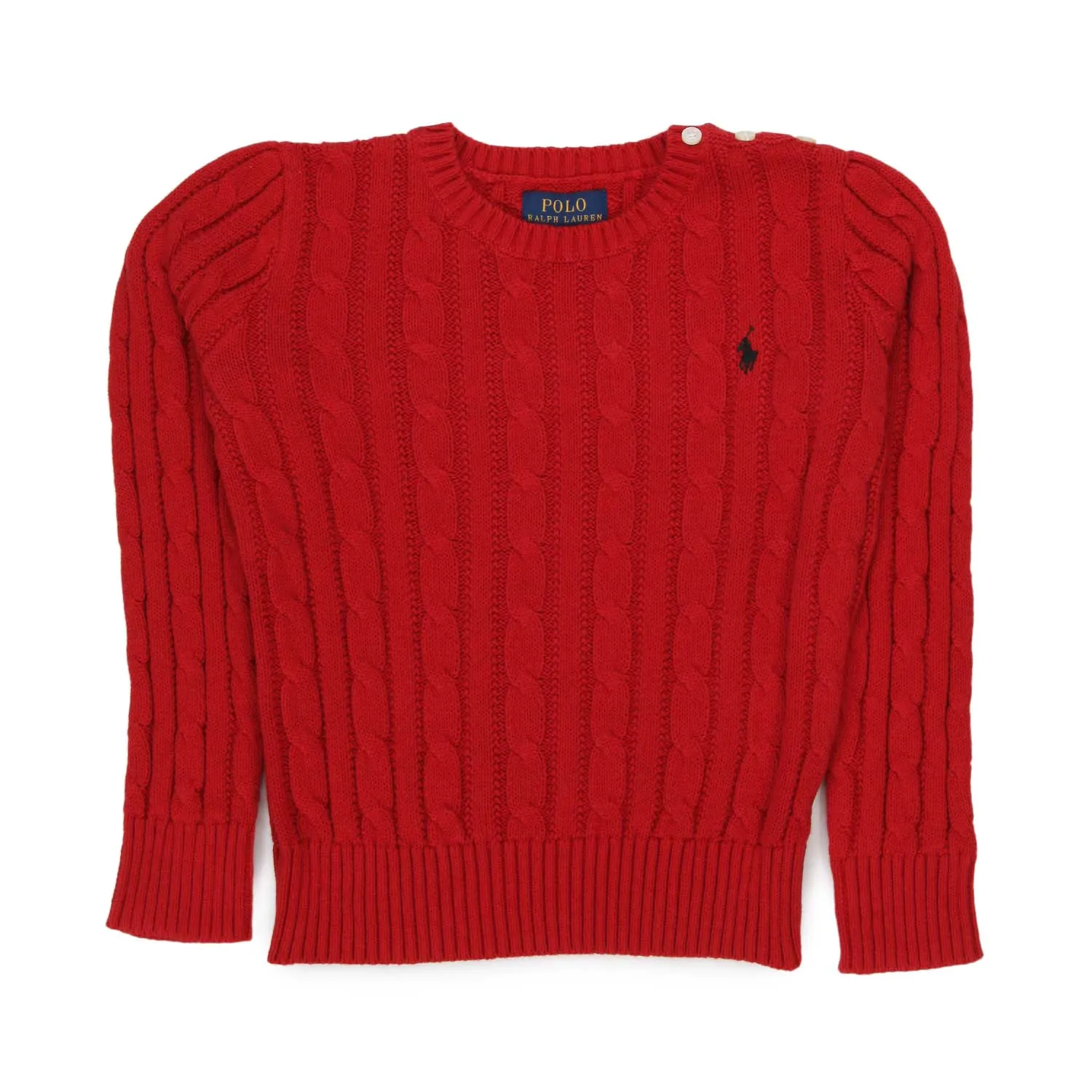 Ralph Lauren Red Pullover For Girl 01