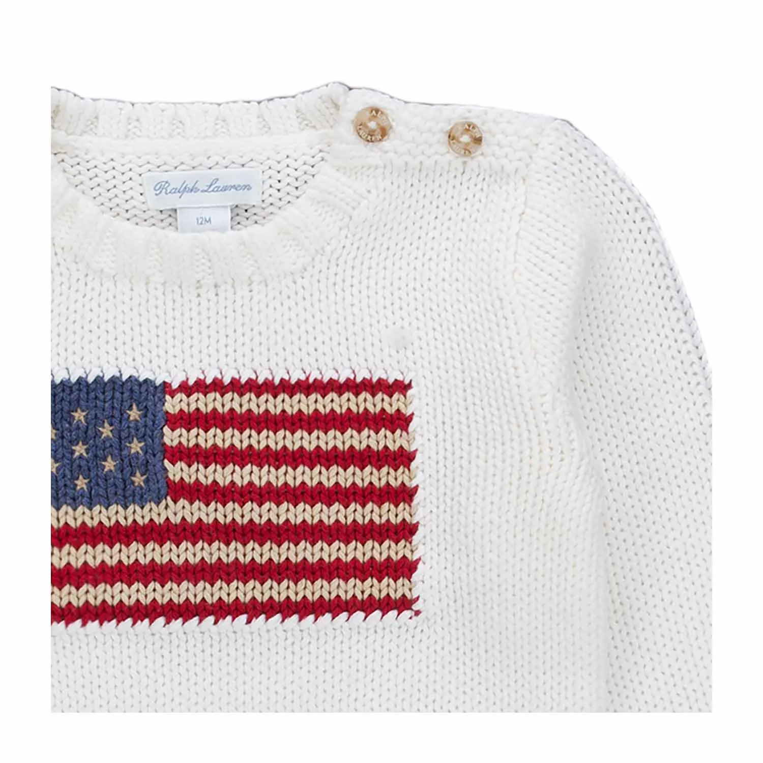 Ralph Lauren White Pullover For Baby Boy