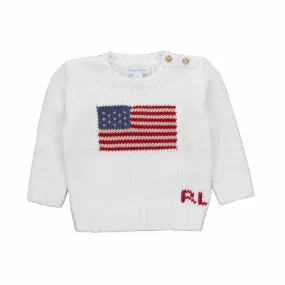 Ralph Lauren White Pullover For Baby Boy