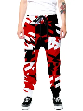 Red Digital Joggers