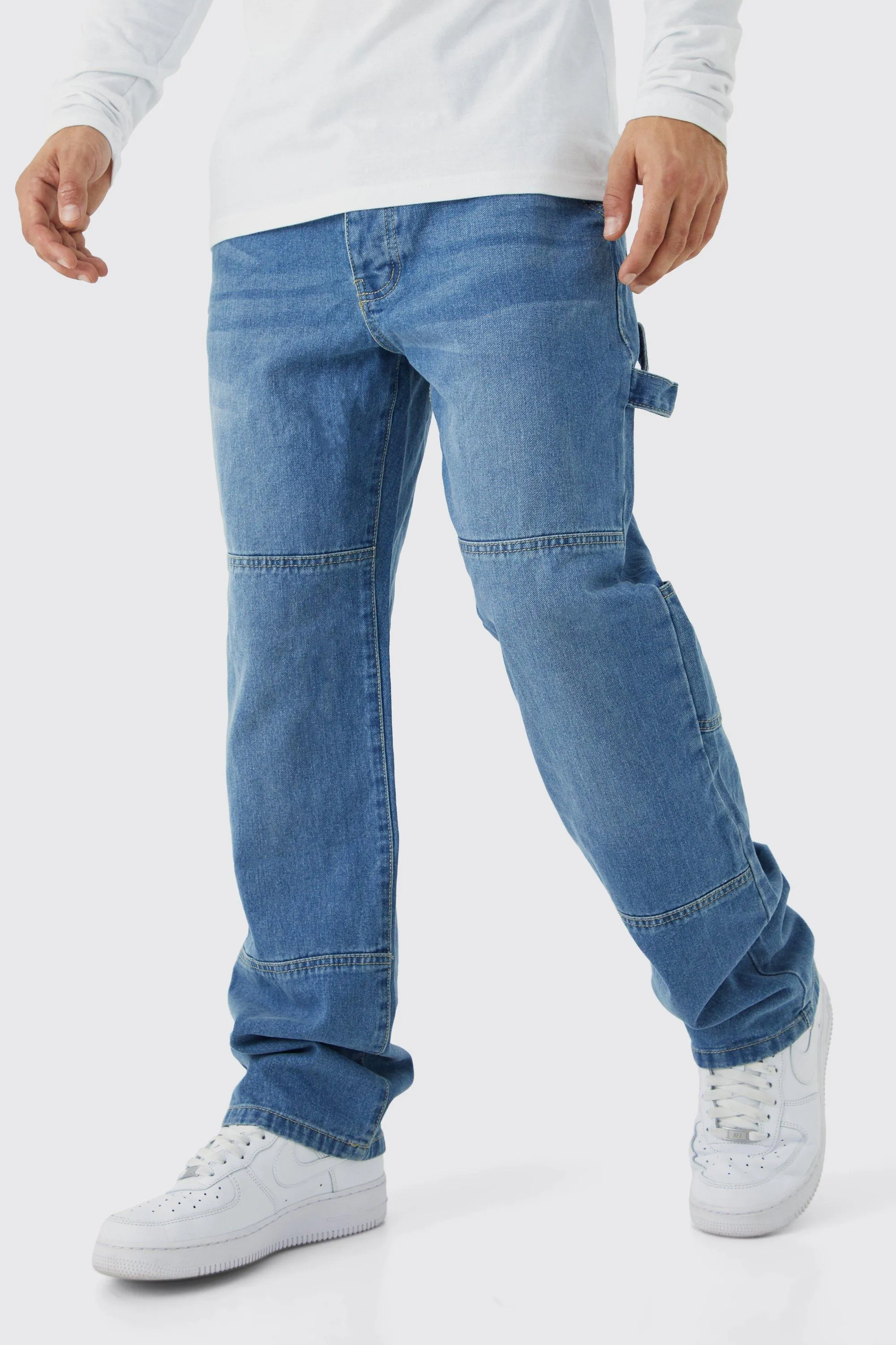 Relaxed Fit Carpenter Jeans With Drop Crotch