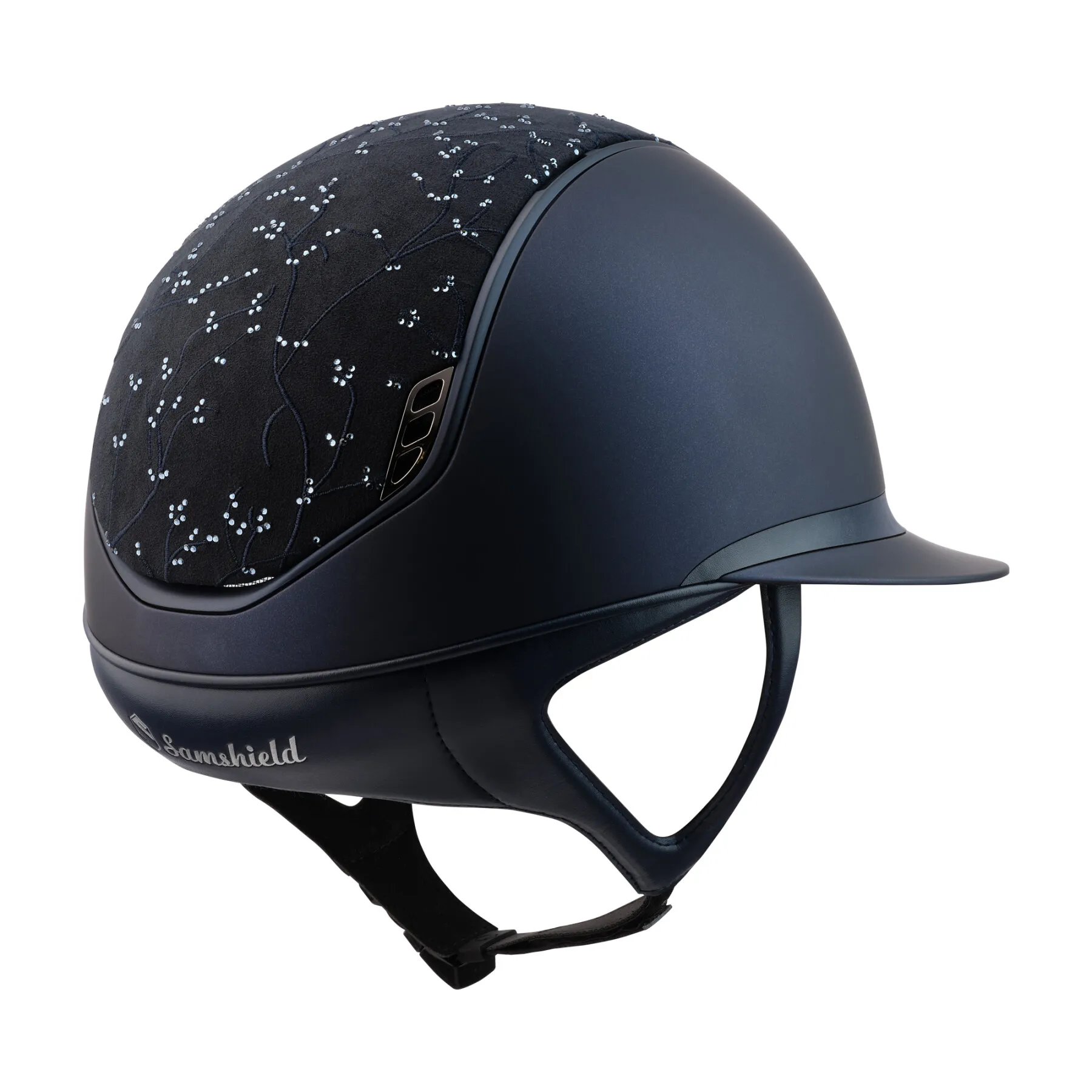 Riding helmet Samshield Custom Miss Shadowmatt Crystal Leaf 5 Swarovski