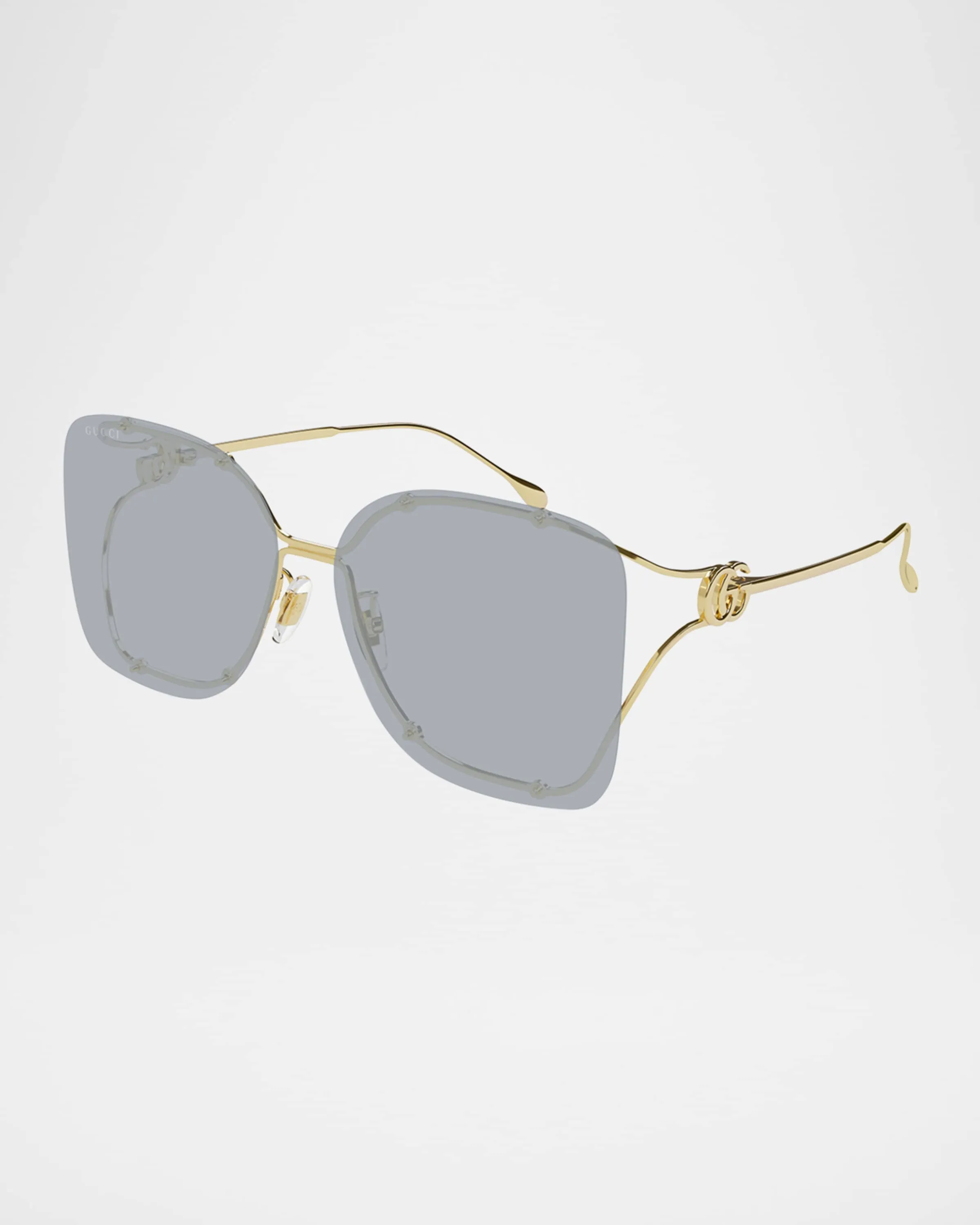 Rimless Square Metal Sunglasses