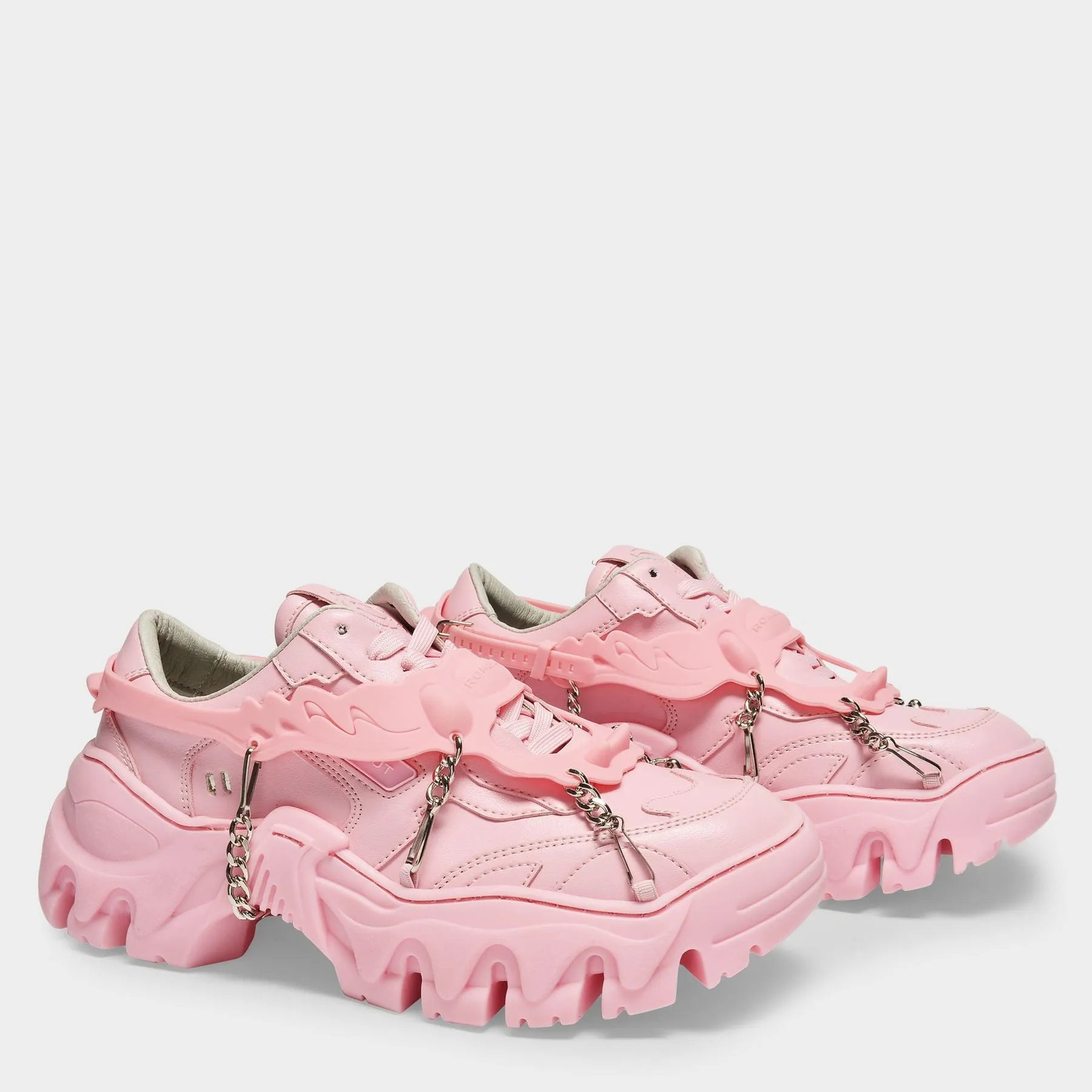 Rombaut  Boccaccio II Harness Sneakers in Pink Vegan Leather