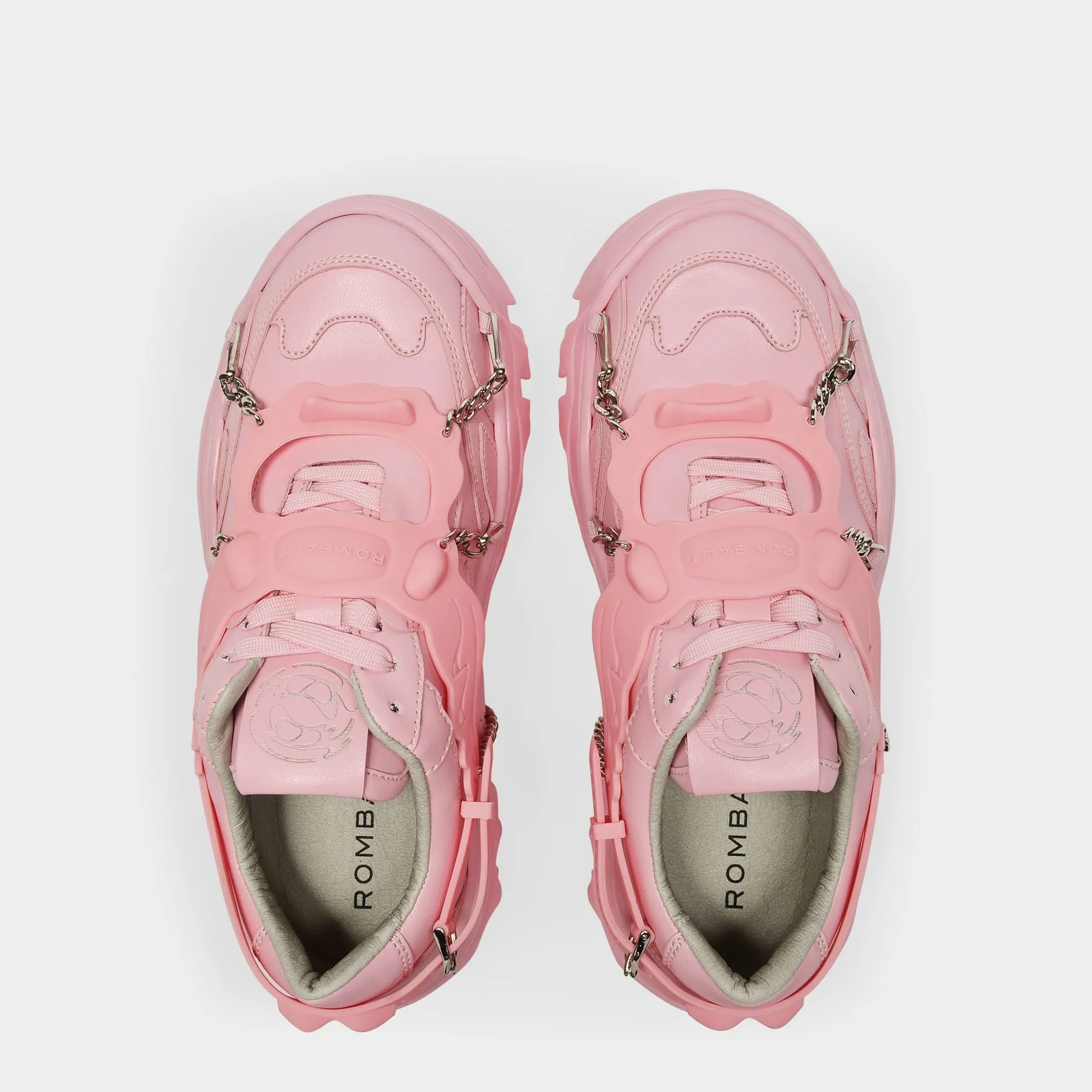 Rombaut  Boccaccio II Harness Sneakers in Pink Vegan Leather