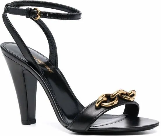 Saint Laurent 95mm Le Maillon sandals Black