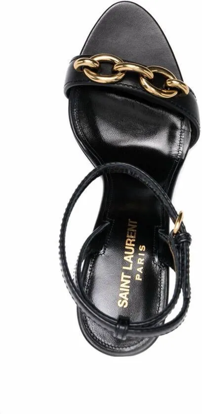 Saint Laurent 95mm Le Maillon sandals Black