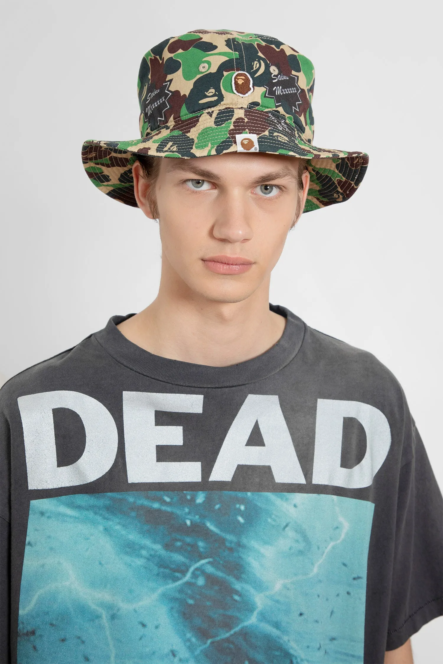 saint michael camo bucket hat