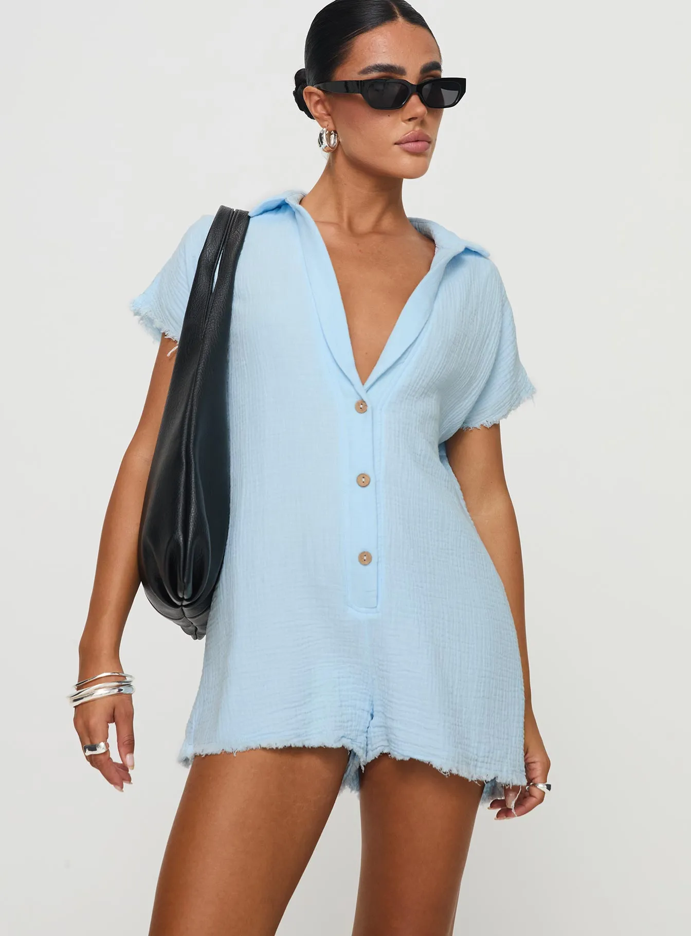 Salt Lake Romper Blue