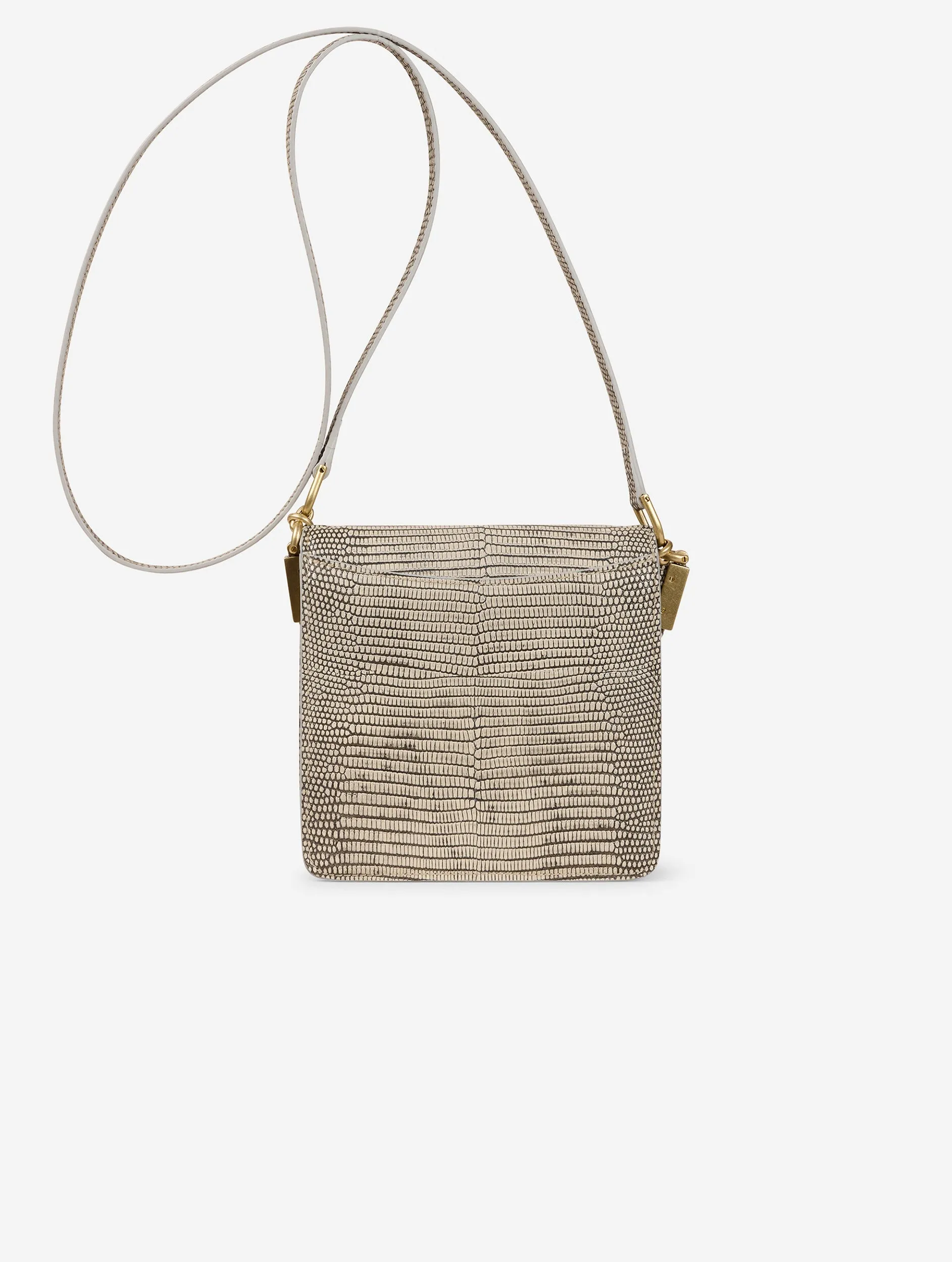 Sand lizard embossed leather LOVE ME bag