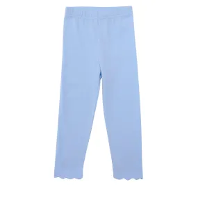 Scallop Leggings | Light Blue