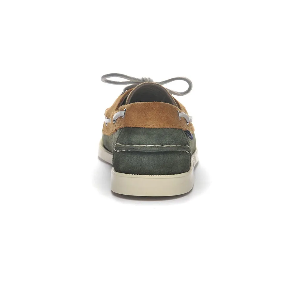    Sebago Portland Loafer - Green & Ecru