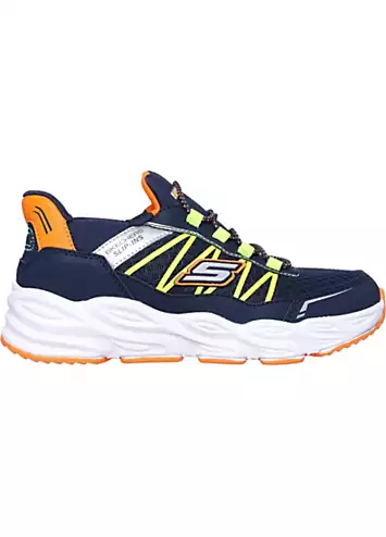 Skechers Boys Blue Turbo Tread Slip Ins Trainers | Grattan