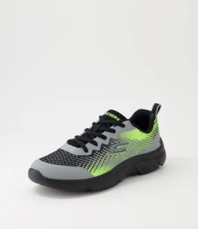 SKECHERS Go Run 650 Jnr Grey Black Sneakers