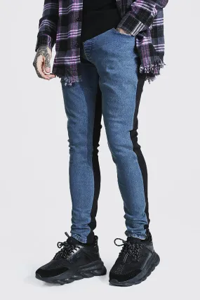 Skinny Stretch Contrast Jeans