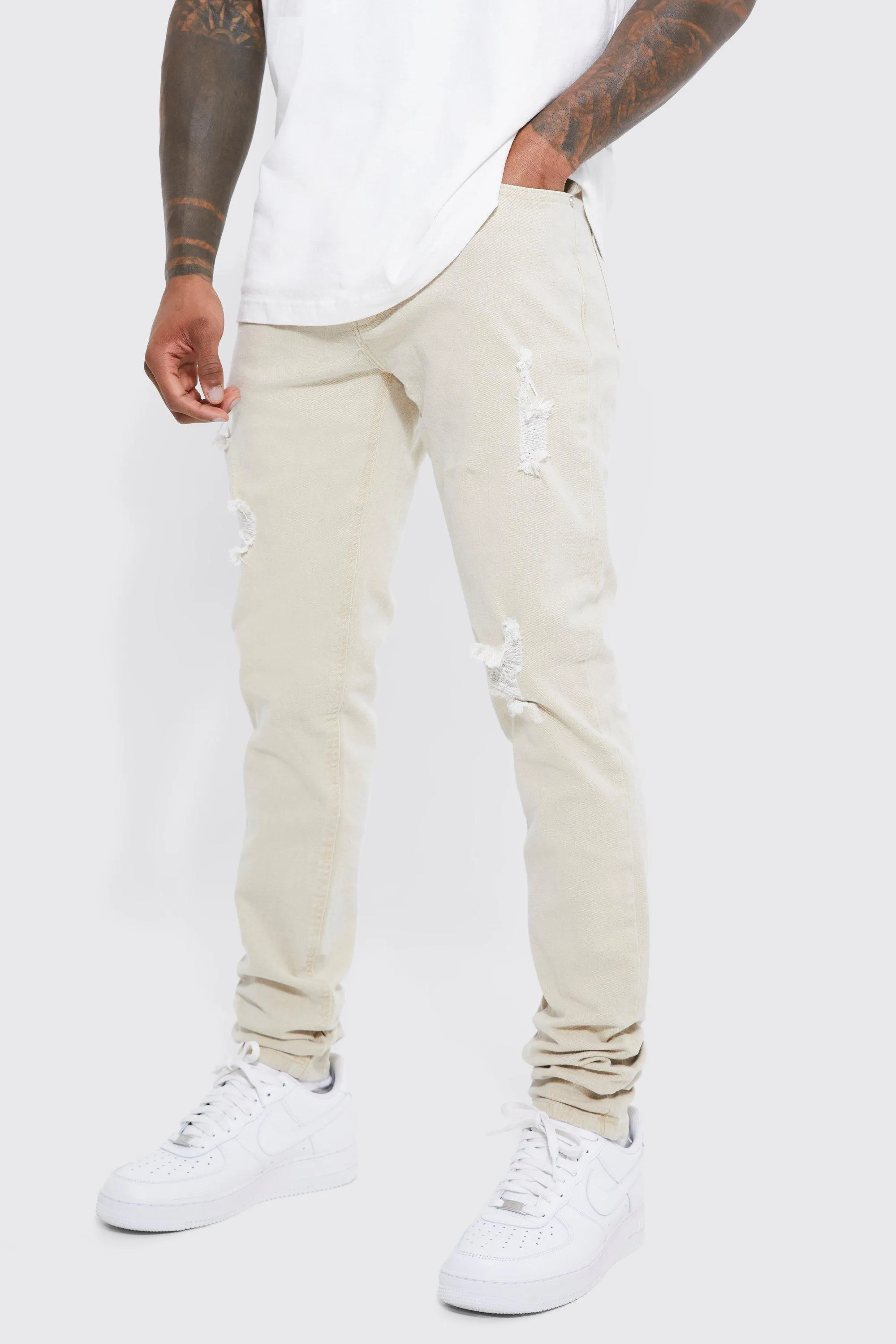 Skinny Stretch Stacked Overdye Jeans