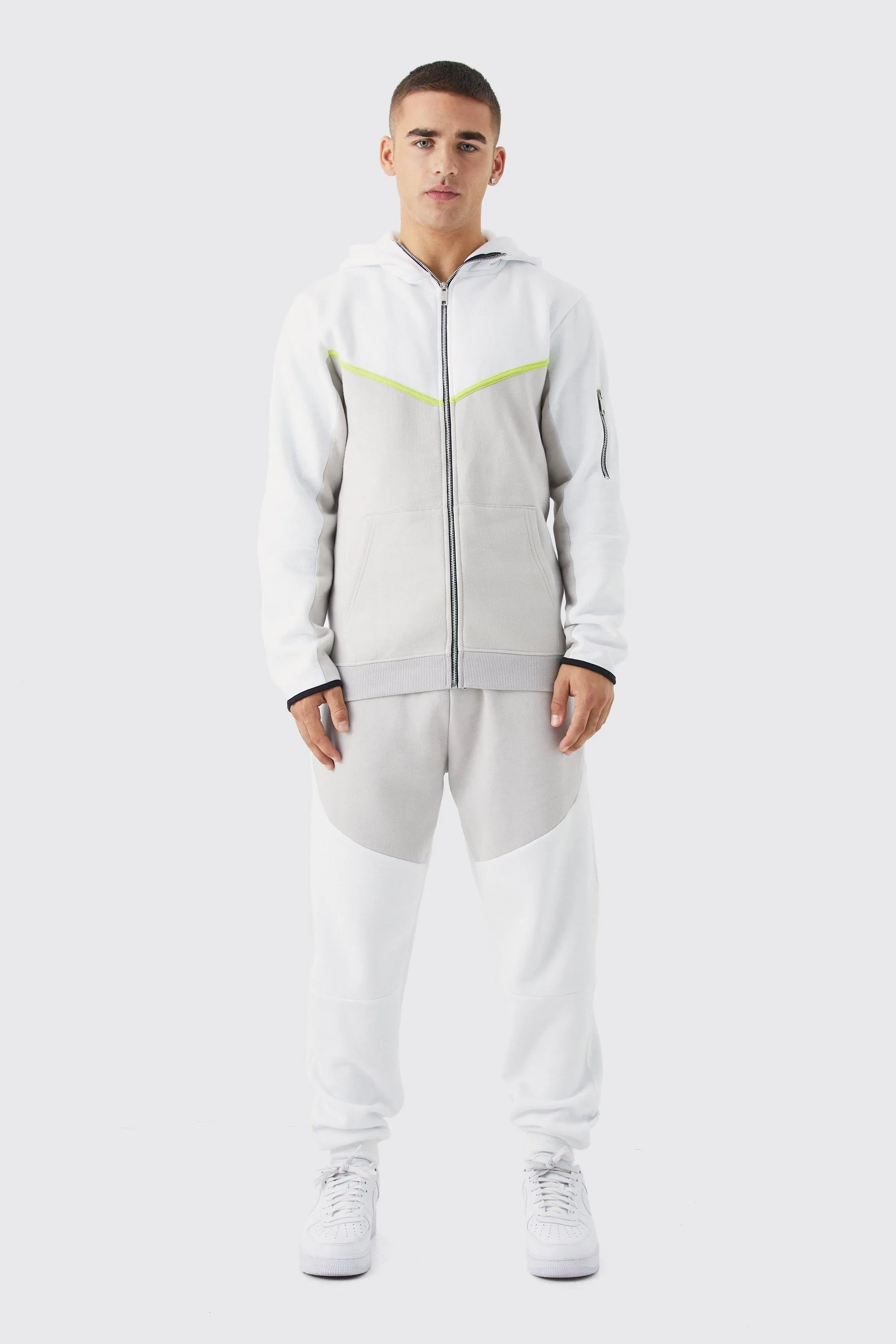 Slim Fit Color Block Tracksuit