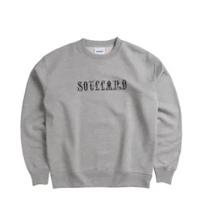 Soulland Maglione Girocollo Uomo Pullover Sostenibile Felpa Logo Circo Grigio