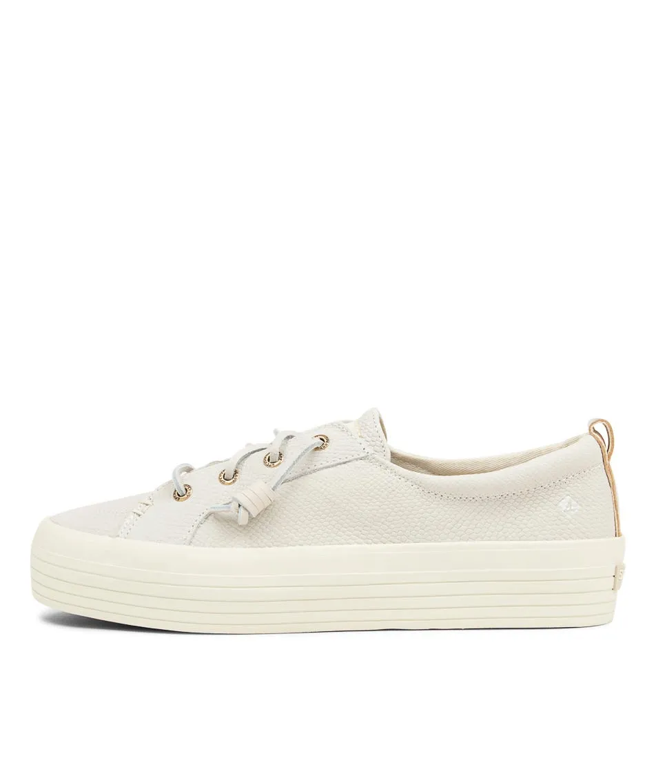 SPERRY Crest Vibe Platform S E White Leather Sneakers