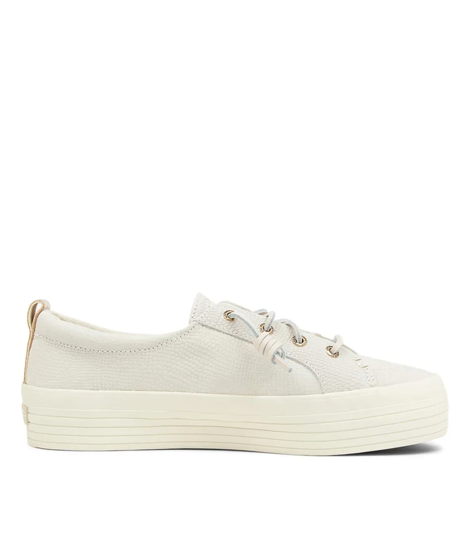 SPERRY Crest Vibe Platform S E White Leather Sneakers