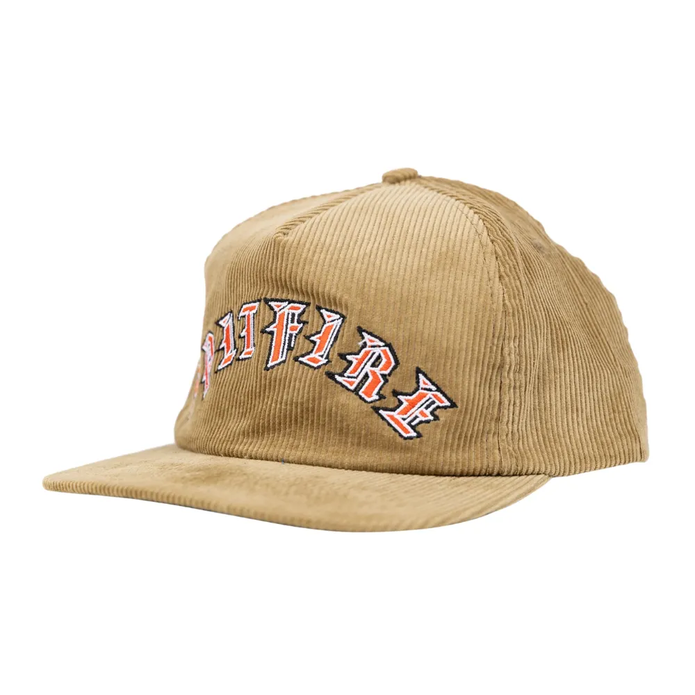 Spitfire Old E Arch Snapback Hat Khaki